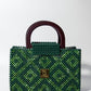 Akua Beaded Tote - Green (Small)