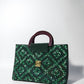 Akua Beaded Tote - nature-inspired green tones