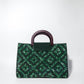 Akua Beaded Tote - nature-inspired green tones