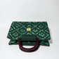 Akua Beaded Tote - nature-inspired green tones