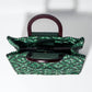 Akua Beaded Tote - nature-inspired green tones