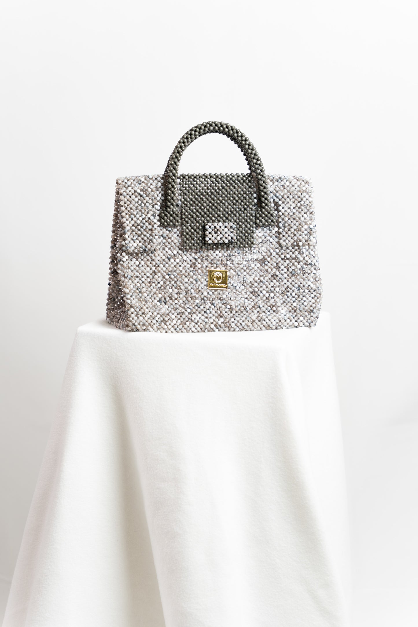 Kemi Beaded Bag - Grey