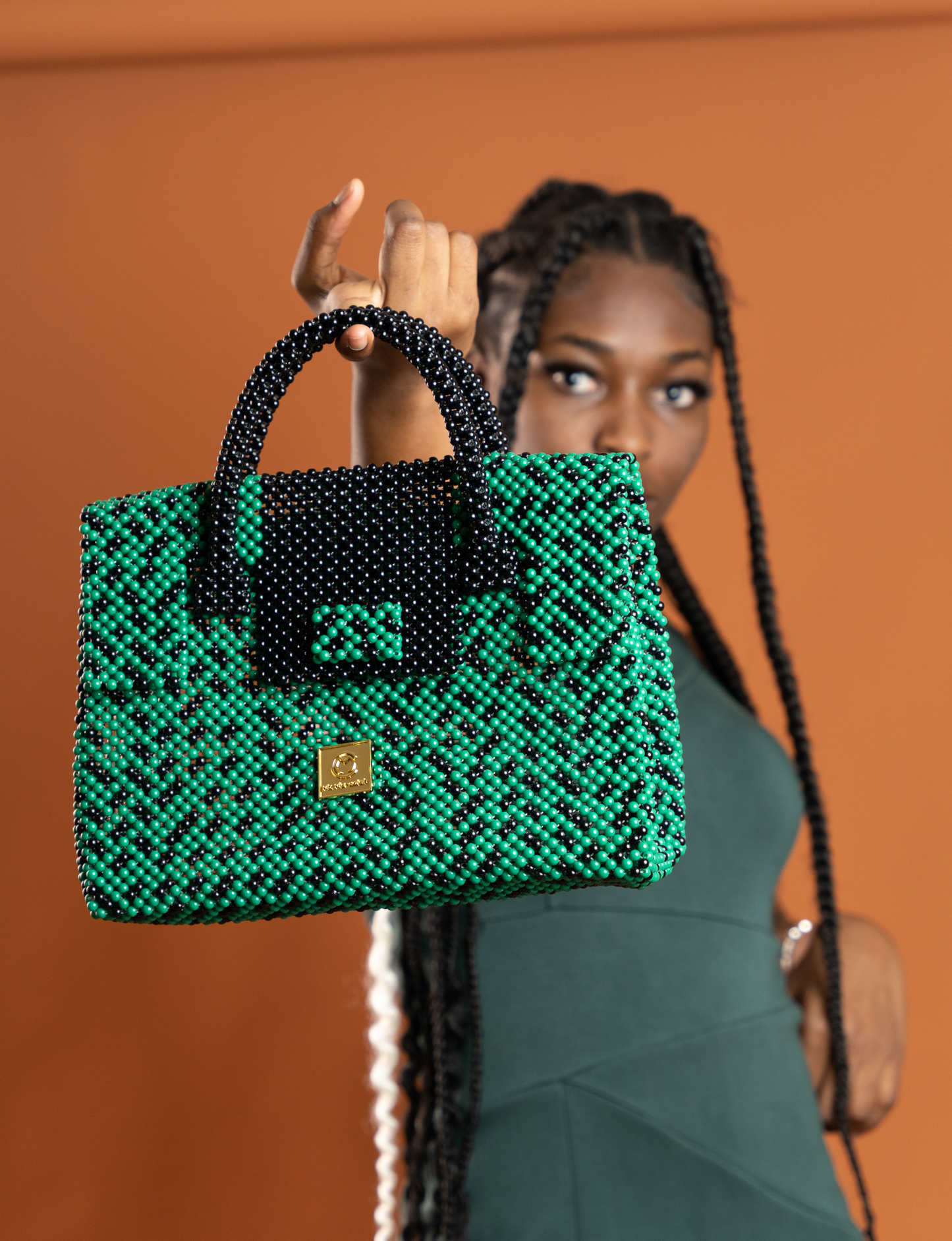 Kemi Beaded Bag - Green